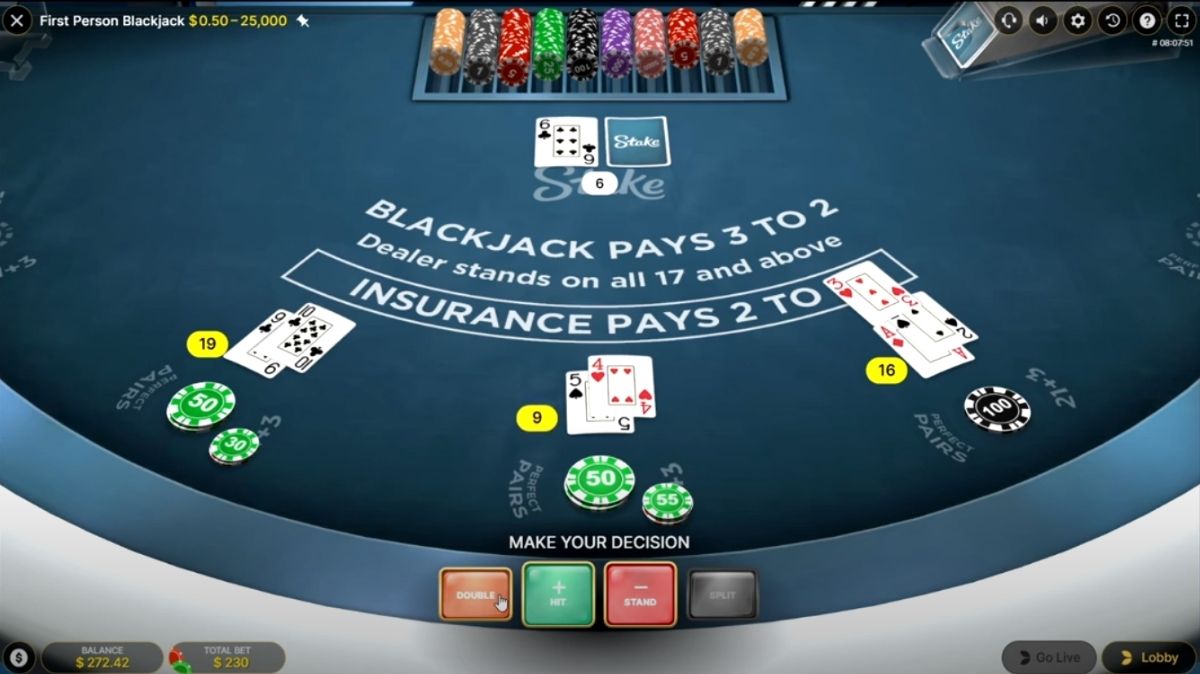 First Person Blackjack - Gameplay 1 - alibaba668